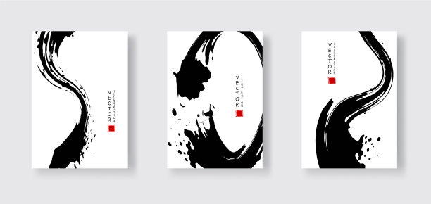 黑色的墨水笔触在白色的背景图片下载