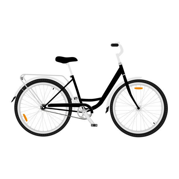 黑色的山地车上隔离着白色的自行车图片下载