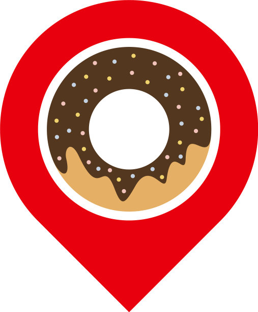 甜甜圈点标志设计模板面包房标志图片下载