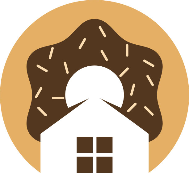 屋甜甜圈标志设计模板面包房标志图片下载