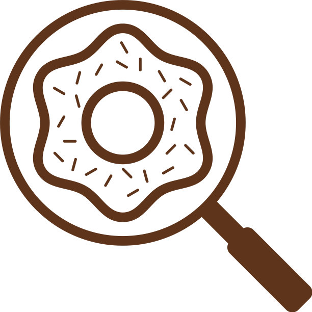 甜甜圈搜索logo设计模板面包房logo图片下载