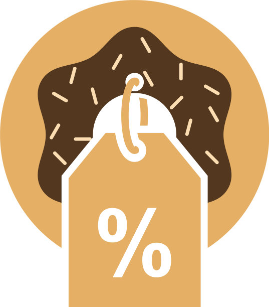 折扣甜甜圈标志设计模板烘焙标志图片下载