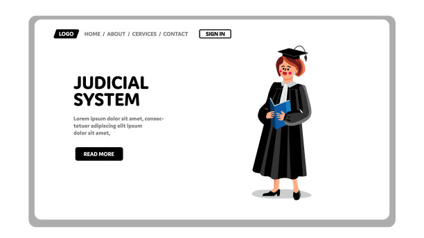 司法制度、政府机构扁平图片下载