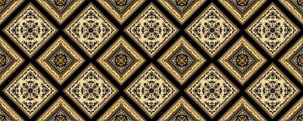 古董的模式。东方卡片和封面背景图片下载