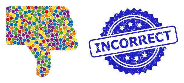 不正确的印章和彩色拼贴图片下载