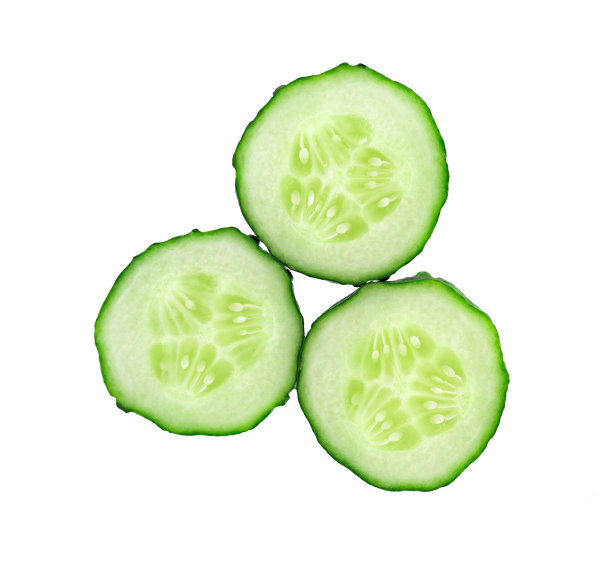 鲜黄瓜片分离图片下载