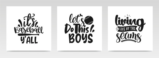 棒球运动引用字母排版集图片下载