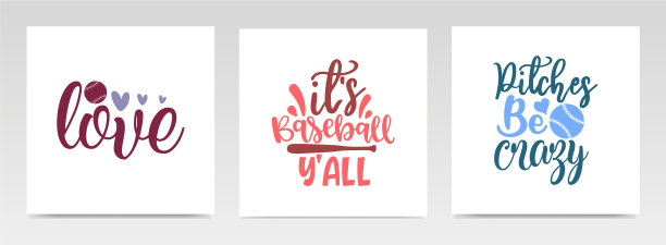 棒球运动引用字母排版集图片下载