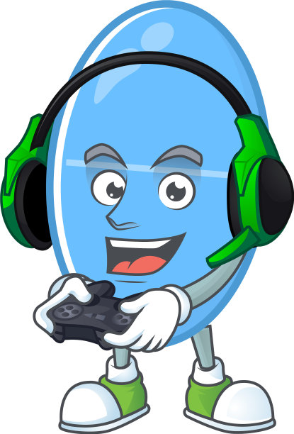 蓝胶囊天才玩家玩耳机图片下载