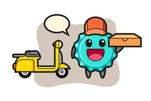 瓶盖是披萨送餐员的角色图片下载