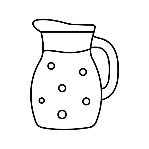 水壶的果汁平面图标图片下载