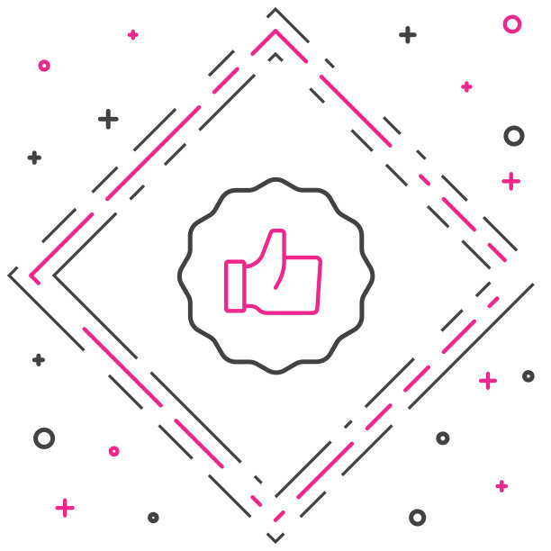 线手拇指向上图标孤立在白色图片下载