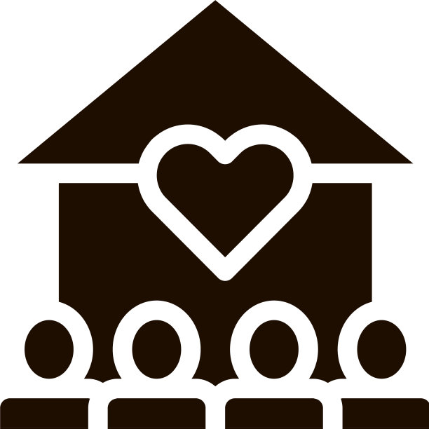 志愿者支持房子图标图片下载