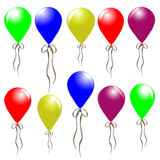 气球孤立在白色背景上。图片下载