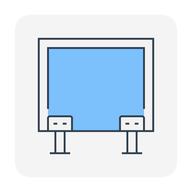 卫生隔断矢量图标设计。图片下载