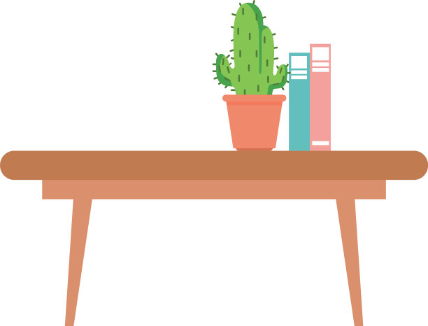 书架上有书籍和仙人掌植物设计图片下载