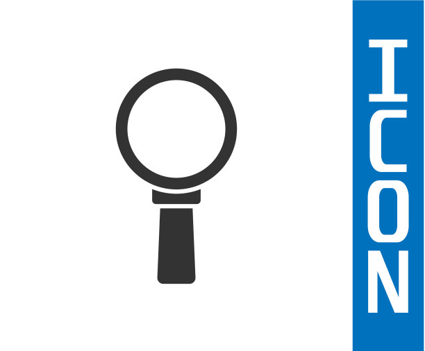 灰色放大镜图标孤立在白色图片下载