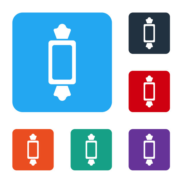 白色糖果图标孤立在白色背景图片下载