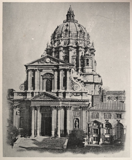 法国巴黎Val-de-Grâce教堂19世纪，法国巴洛克式建筑图片下载