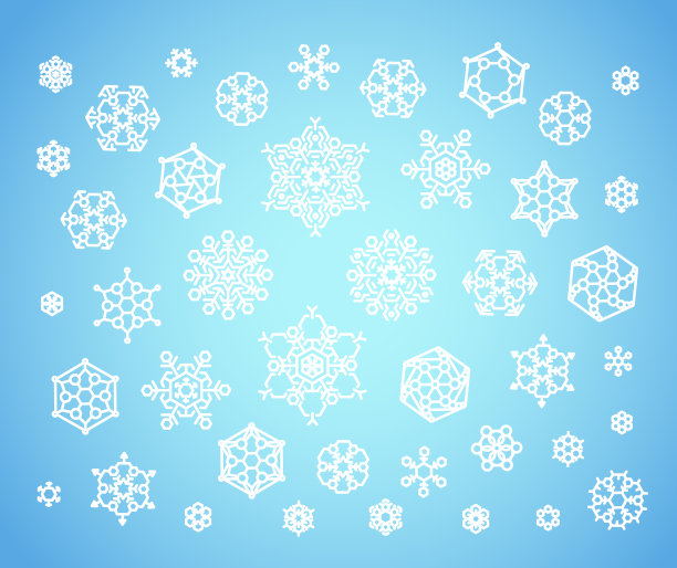 设置可爱的几何雪花图片下载