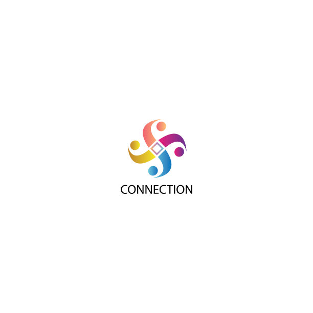 创意Web标志连接圆形彩色设计图片下载