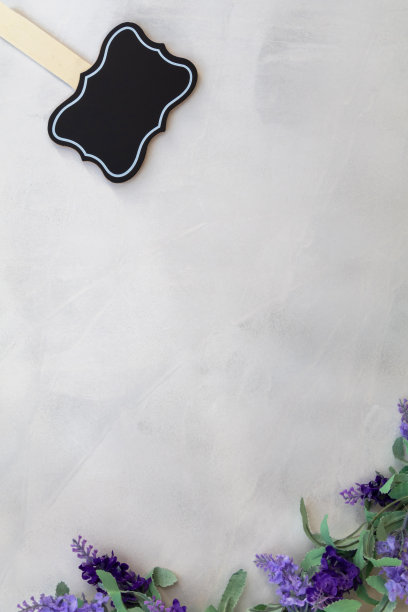 弯曲的黑色框架模型和淡紫色在灰色洗背景平铺复制空间图片下载