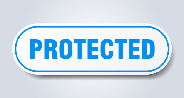 保护标志圆形隔离按钮白色图片下载