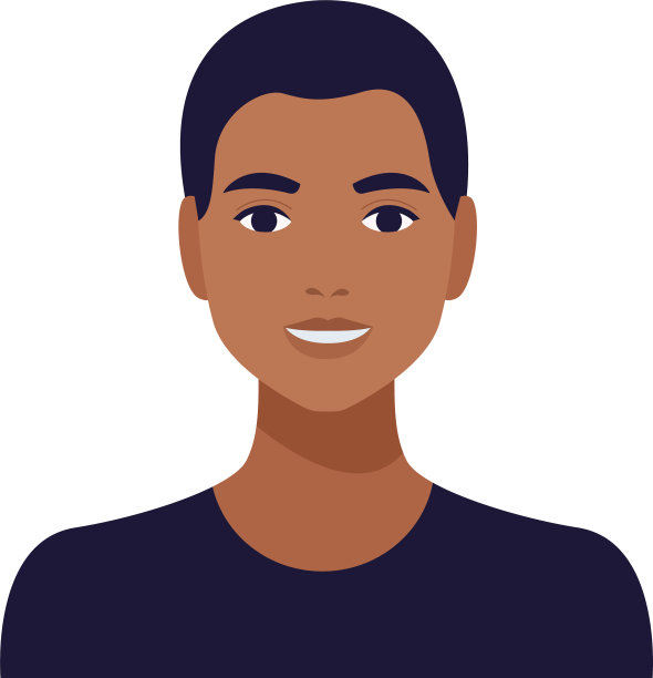 非洲人头像人物孤立图标图片下载