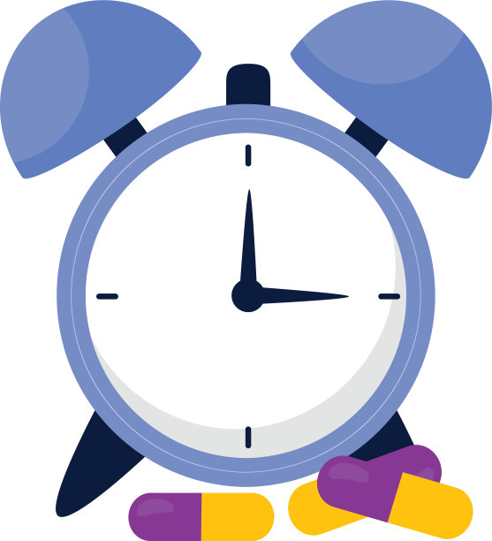 时钟与失眠药丸设计图片下载