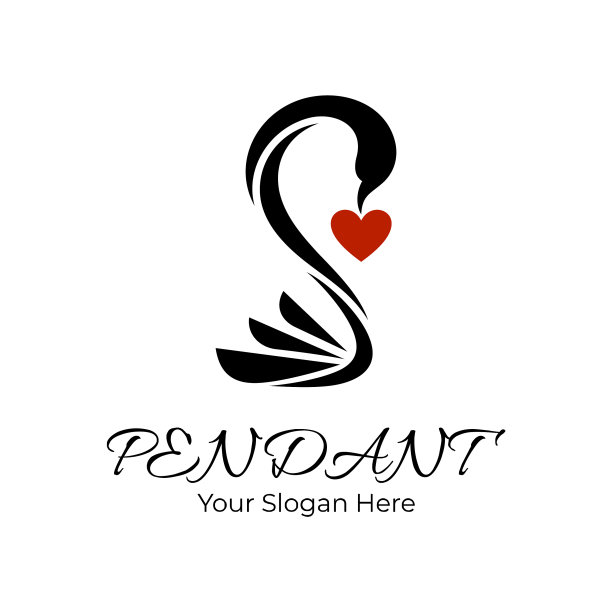 天鹅标志模板图片下载