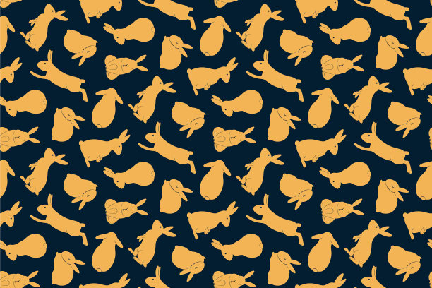 可爱兔子无缝图案图片下载