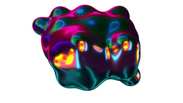 电脑生成的氖元球。分割和合并空间中的球形形状。三维渲染抽象背景图片下载