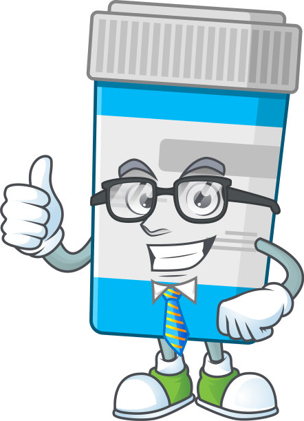 卡通药瓶成功商人图片下载