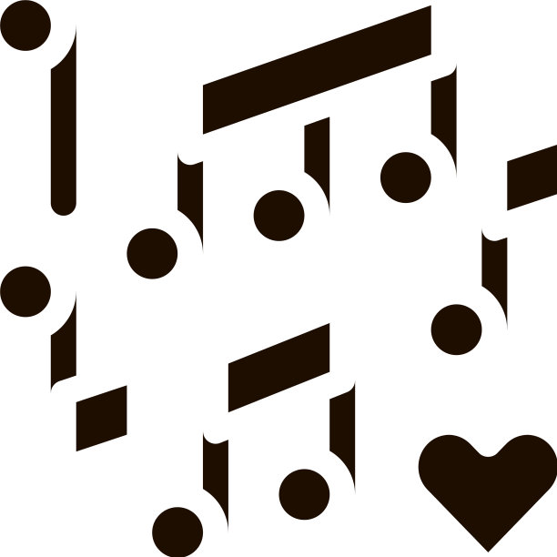 音乐音符婚礼舞蹈字形图标图片下载