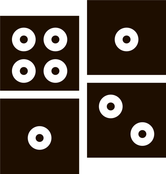 互动儿童游戏多米诺骨牌标志图标图片下载