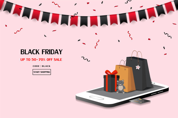 黑色星期五手机应用促销图片下载