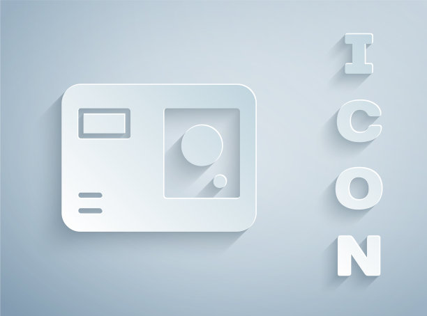 剪纸动作极端相机图标孤立上图片下载