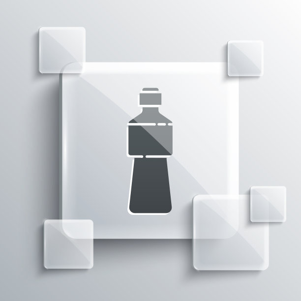 灰色瓶子水图标孤立在灰色图片下载