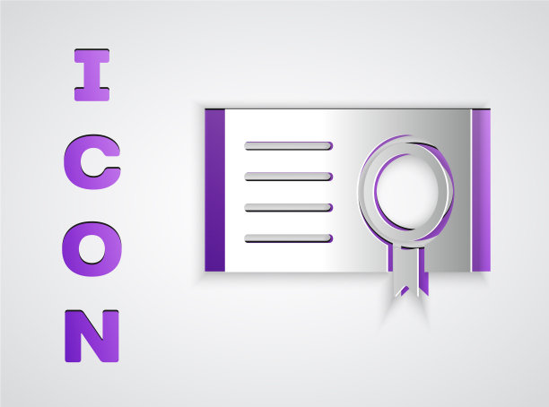 剪纸证书模板图标隔离上图片下载