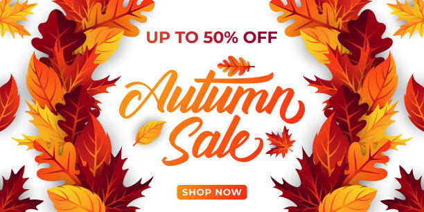 秋季销售背景用装饰树叶图片下载
