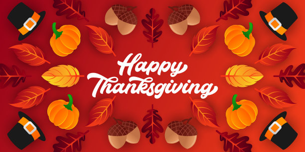 感恩节快乐的背景与装饰图片下载