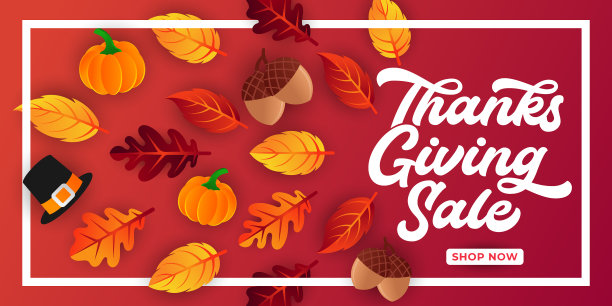 感恩节销售背景与快乐图片下载