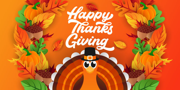 感恩节快乐的背景与装饰图片下载