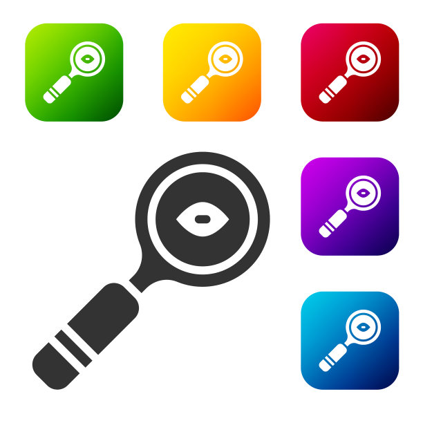 黑色放大镜图标孤立在白色上图片下载