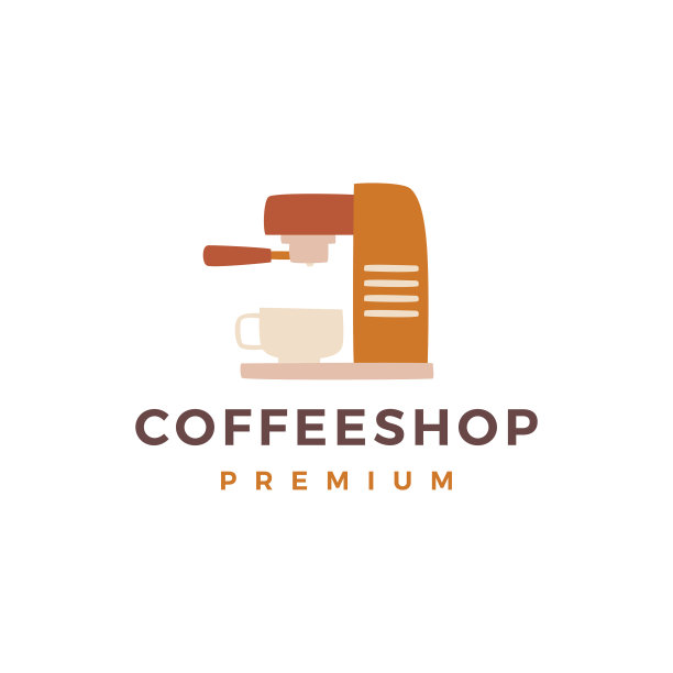 咖啡机商店标志图标图片下载