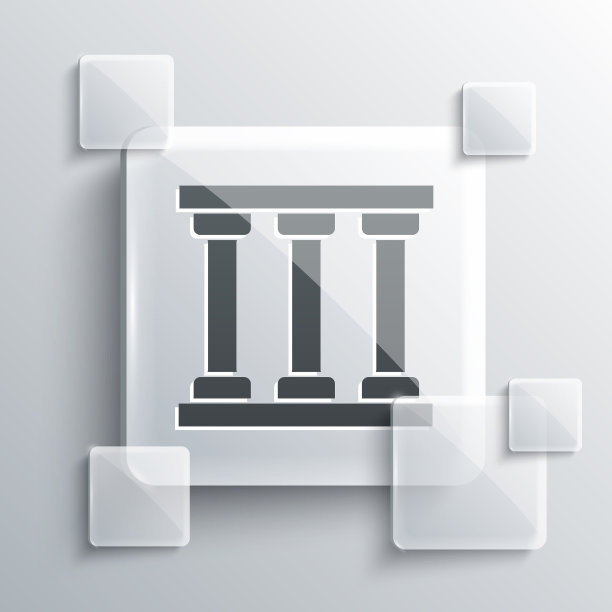 灰色监狱窗口图标孤立在灰色图片下载