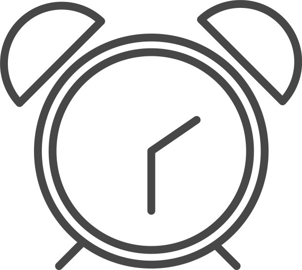 时钟闹钟的时间仪表线性图标风格图片下载