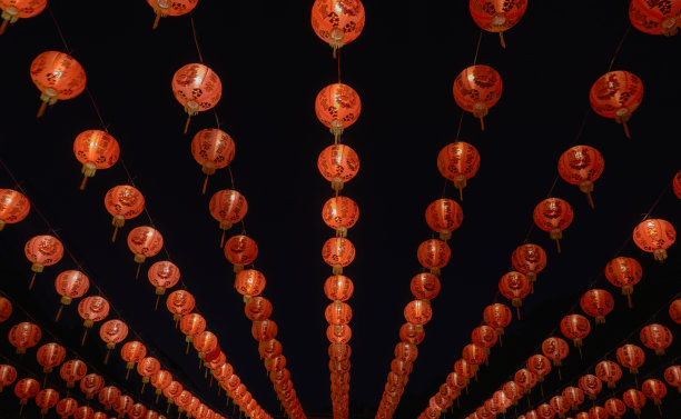 中国传统的元宵或春节晚上图片下载