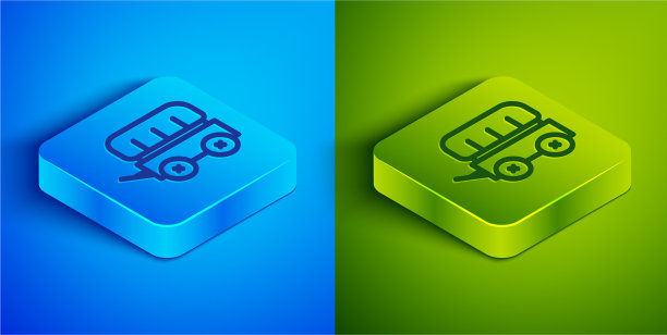 等距线狂野西部覆盖马车图标图片下载