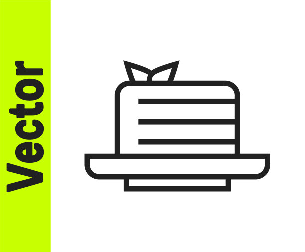 黑线medovik图标隔离在白色图片下载